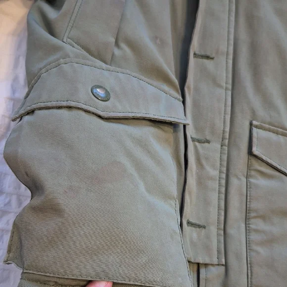 GAP Olive Parka with Faux Fur Trim - Picture 9 of 15